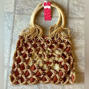 American Eagle Hand bag  with Crocheted Outer Layer.
